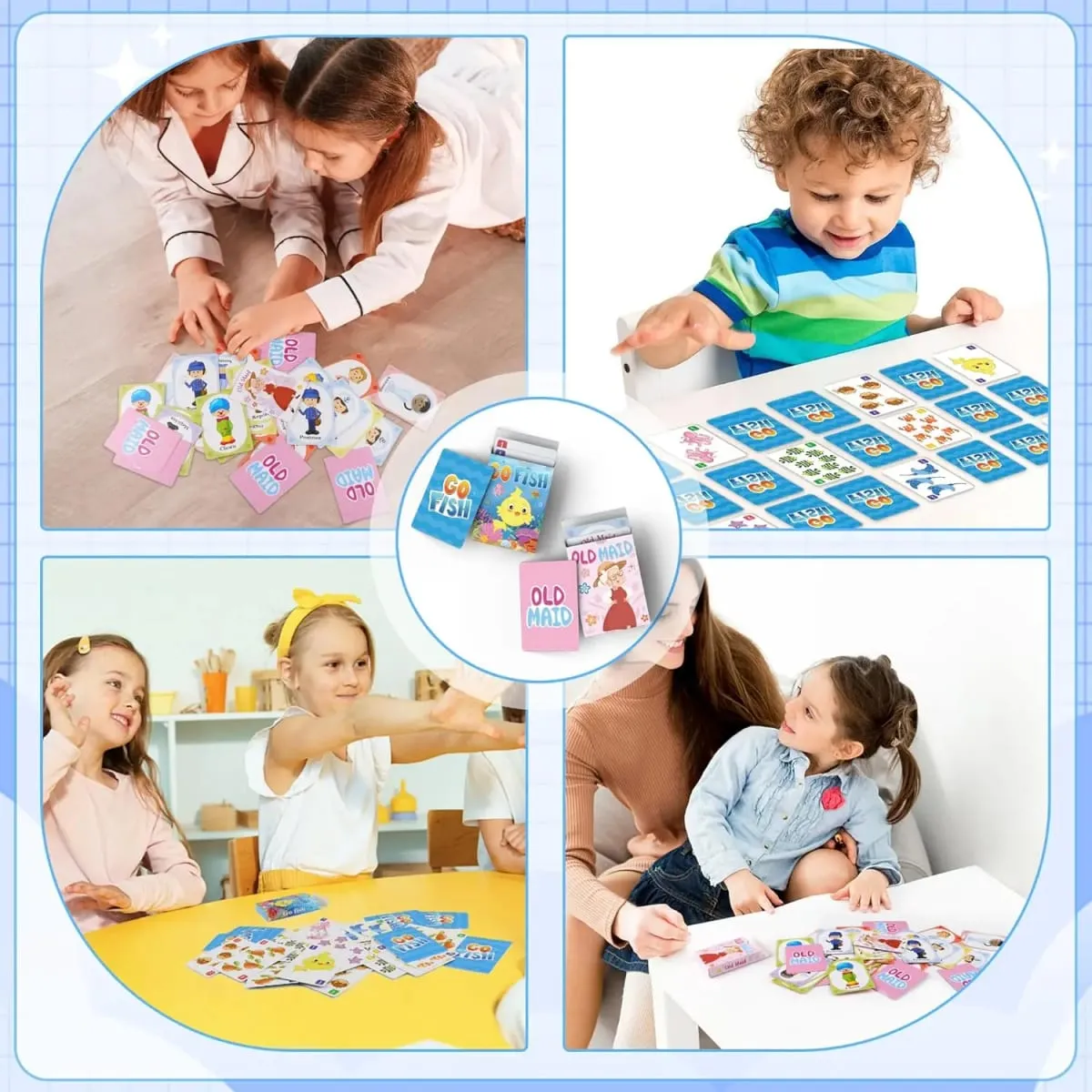 [Go Fish Old Maid Card Games] Game for Kids 4-8 Toddler 2-4 Years Easy to Learn Easter Basket Stuffers Gifts Ideal