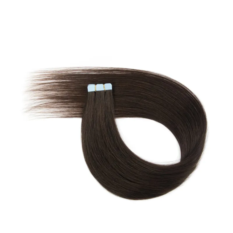 Machine Remy Real Human Hair Invisible Mini Tape in Extensions Skin Weft for Women Side Hair 10pcs Daily Use Wearing