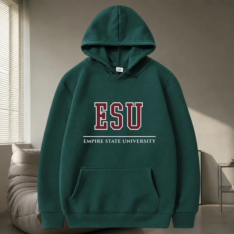 ESU Empire State University Hoodie Sweatshirt Brand New Day Merch Peter Hoodies Unisex Spring and Summer Long Sleeve