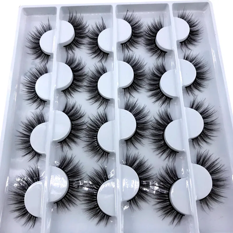 12 pairs of Multipack 3D mink false eyelashes handmade soft and fluffy natural eye makeup tool