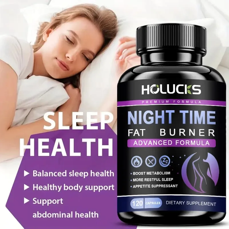 Buy 1 Get 1 Free! Pure Night Time Fat Burner Supplement for Balances Hormones Reduces Stress Eating & Restful Sleep Relax