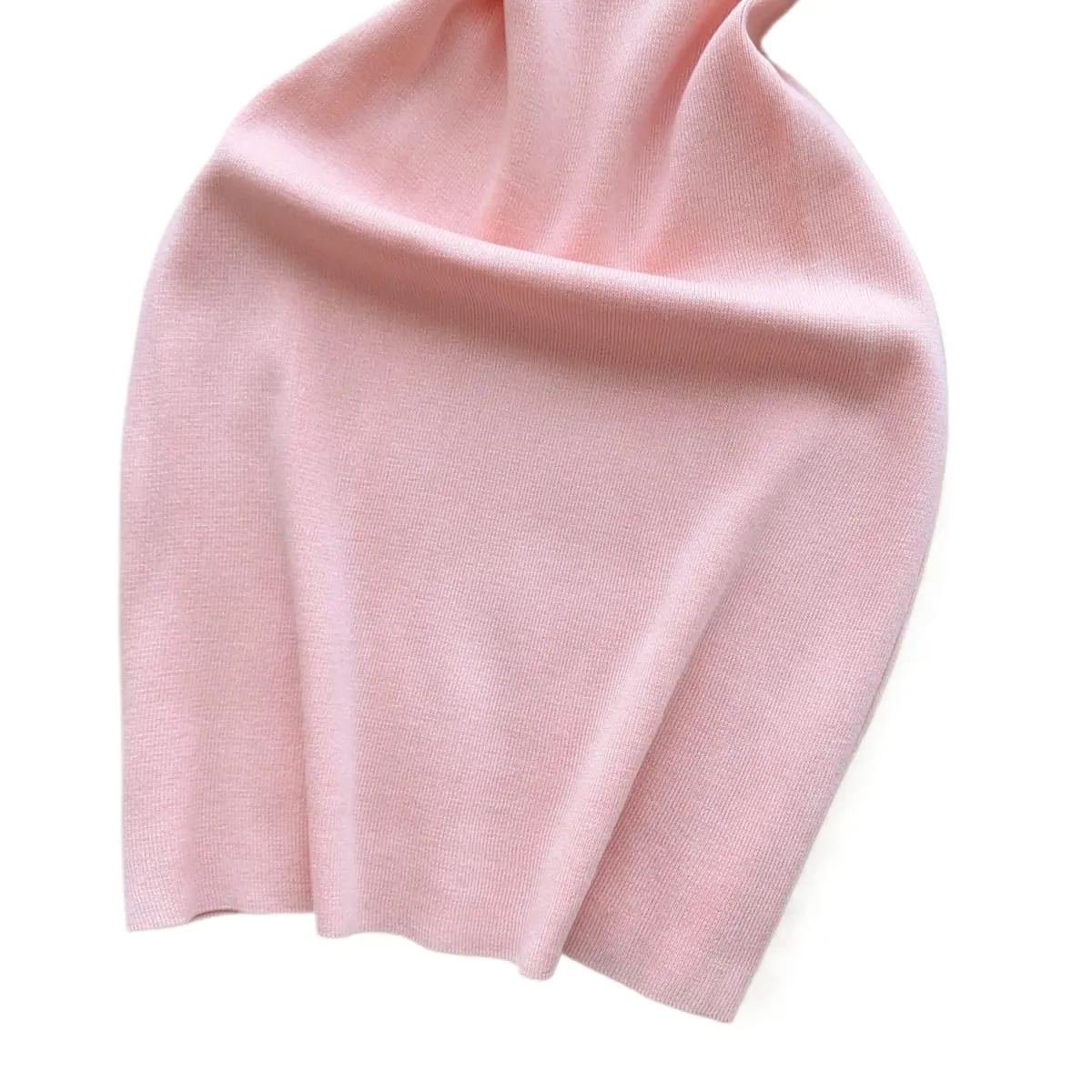 Pink Detachable Scarf Mini Dress Women's Sleeveless Sundress V-Neck Side Slit Stretchy Ribbed Knit Bodycon Casual Party Dress