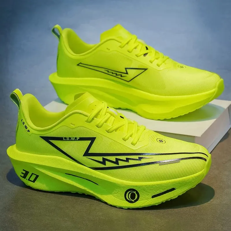 Men Marathon Running Shoes Carbon Plate Training Race Sports Outdoor Breathable Lightweight Women Comfortable Athletic Sneakers