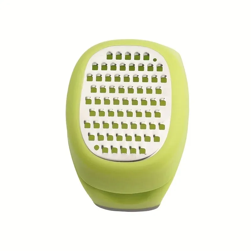 Stainless Steel 4-in-1 Manual Grater & Slicer - Lemon Cheese Garlic Ginger Zester Shredder Compact Kitchen Tool for Vegetables