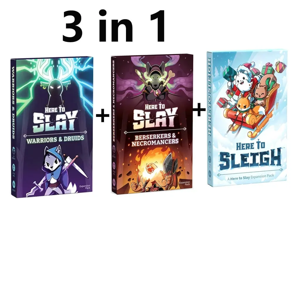 Unstable Games Here to Slay Card Game Unicorns Here to Sleigh Holiday Expansion Pack Family Game Night Strategic role Card Game