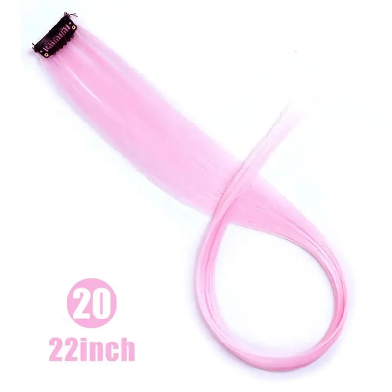 Fashion Color Hair Pieces Hanging Ear Dye Hair Extensions Color Strips One Clip Long Hair Extensions for Woman Daily Use