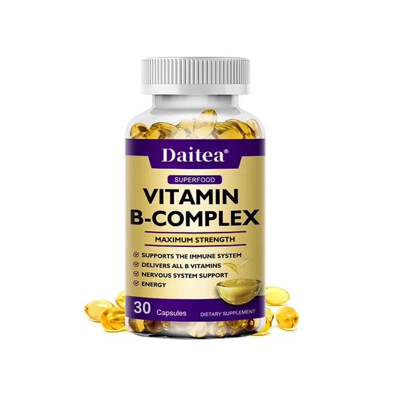 Vitamin B Complex - Immune Support Supplement Promotes Brain Health and Nervous System Boosts Energy and Improves Alertness
