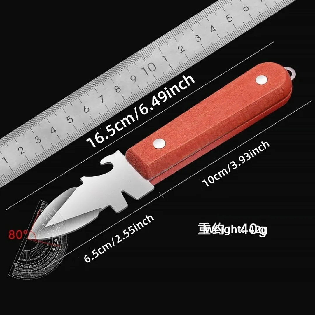 Stainless Steel Seafood Scallop Pry Knife with Handle Oyster Knives Sharp-edged Shucker Shell Seafood Opener Kitchen Tool