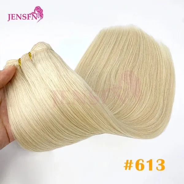 Straight 100% Real Human Hair Weft Bundles Extensions 50g/Pcs 16"-24" Remy Natural Hair Sew In Weaves Brown Blonde Color