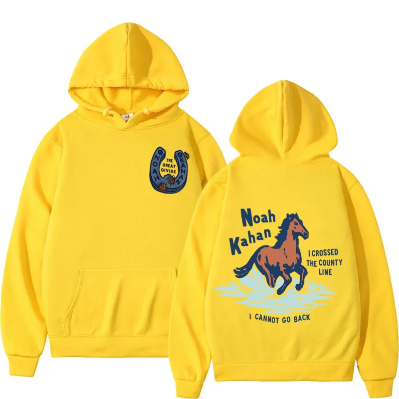 Noah Kahan The Great Divide Tour 2026 Moletons gráficos masculinos e femininos roupas da moda pulôver casual moletom de inverno de grandes dimensões