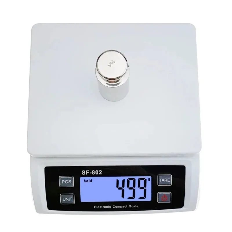 30kg/1g Digital Kitchen Food Scale 1g Precision LCD Display Electronic Balance Stainless Steel Platform Tare Function for Baking