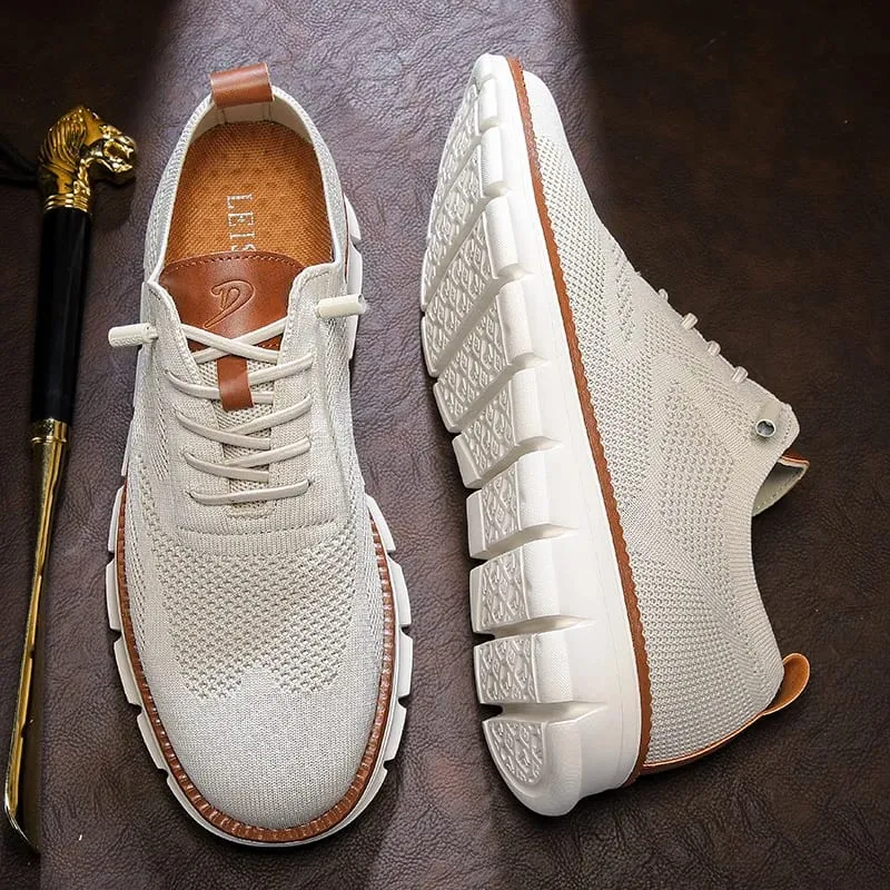 Men's Casual Dress Shoes Fashion Walking Sneakers Mesh Business Oxfords Work Lightweight Soft Sole