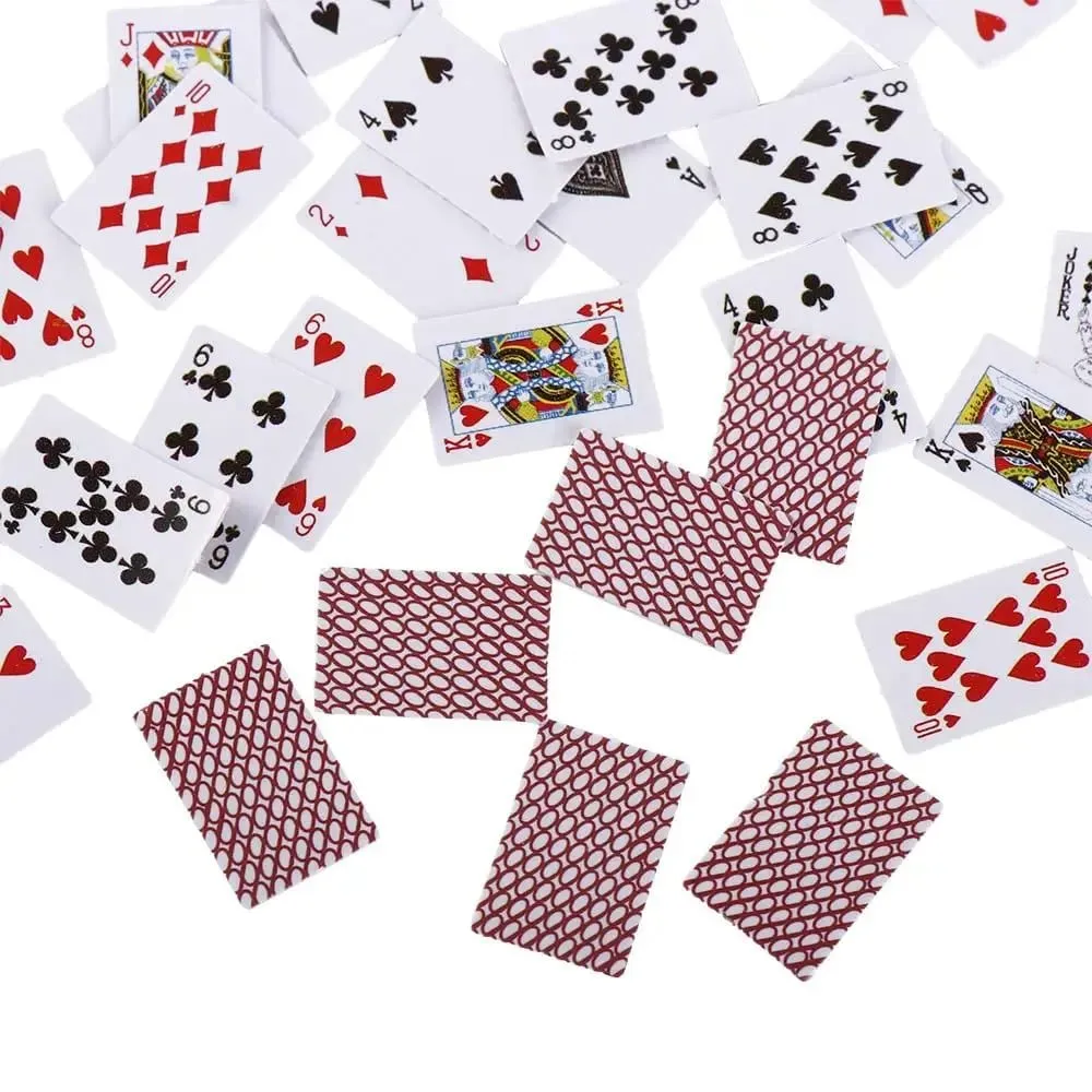 Supplies Home Decoration Mini Poker Cards Miniature Playing Poker Cards Miniature Games Poker Mini Playing Cards