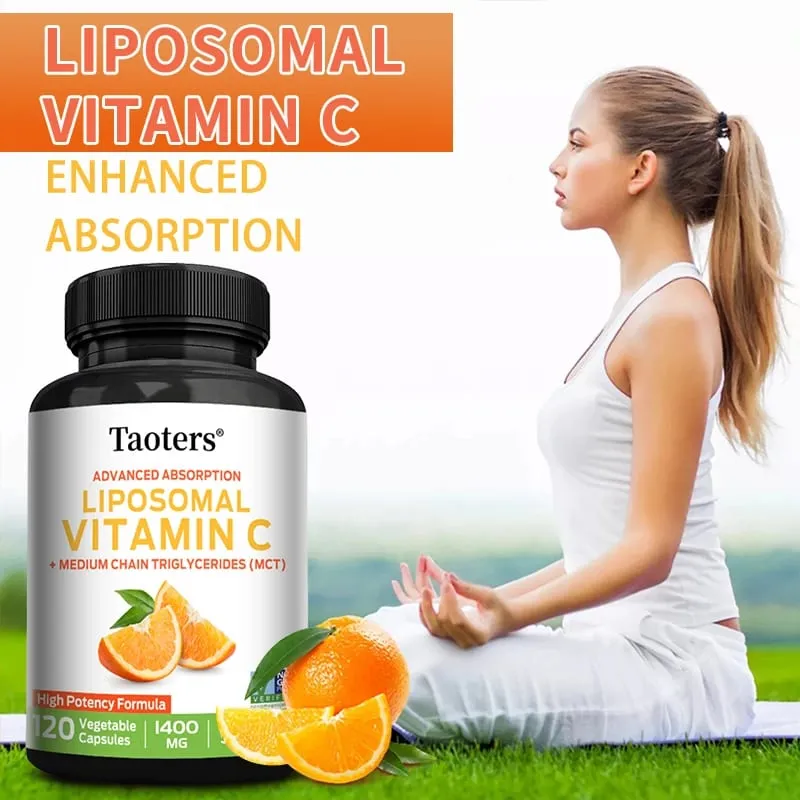 Liposomal Vitamin C 1400mg - Promotes Collagen Production Immune Support Powerful Antioxidant