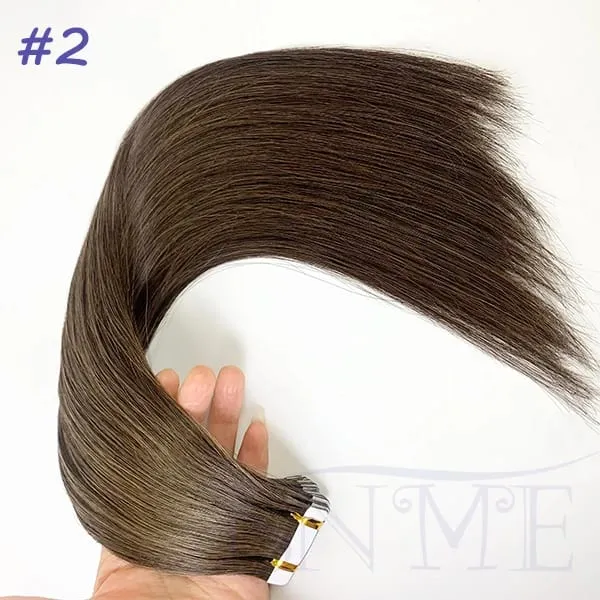 Tape In Human Hair Extensions 100% Really Hair Tape In Hair Natural Straight Black Brown Blonde 613 For SalonFor Women