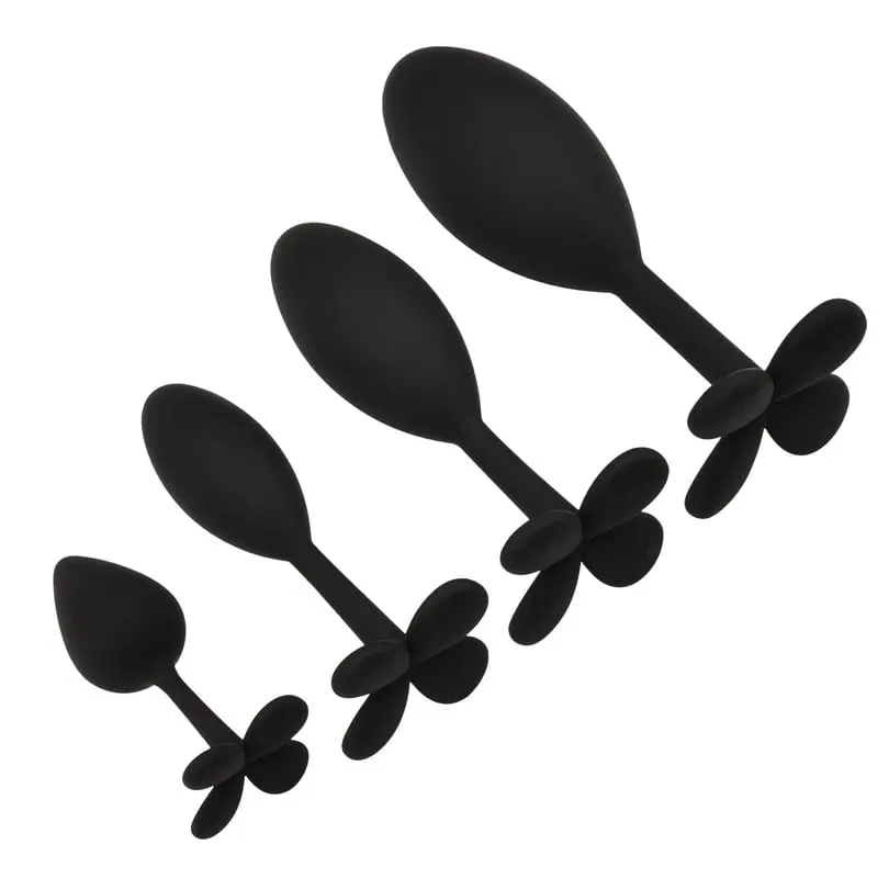 Silikone Anal Perler Butt Plug Sæt Mini Small Medium Large Anal Plug Four Leaf Clover Anal Trainer Sexlegetøj Mænd Kvinder Homoseksuelle