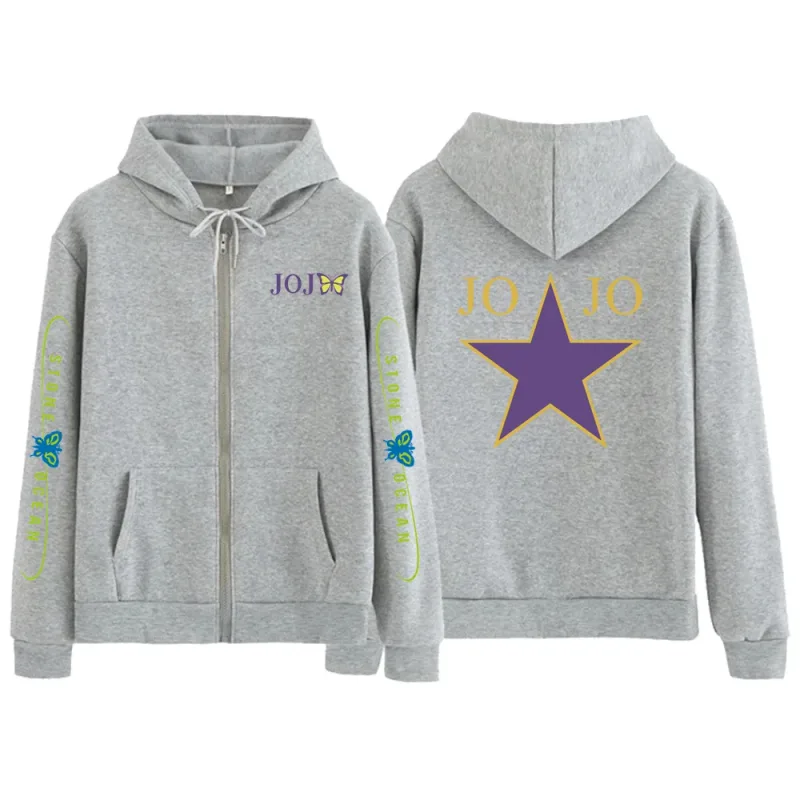 Anime Jojo's Bizarre Adventure Stone Ocean butterfly Felpe con cappuccio sciolto unisex stile anime felpa autunno primavera top