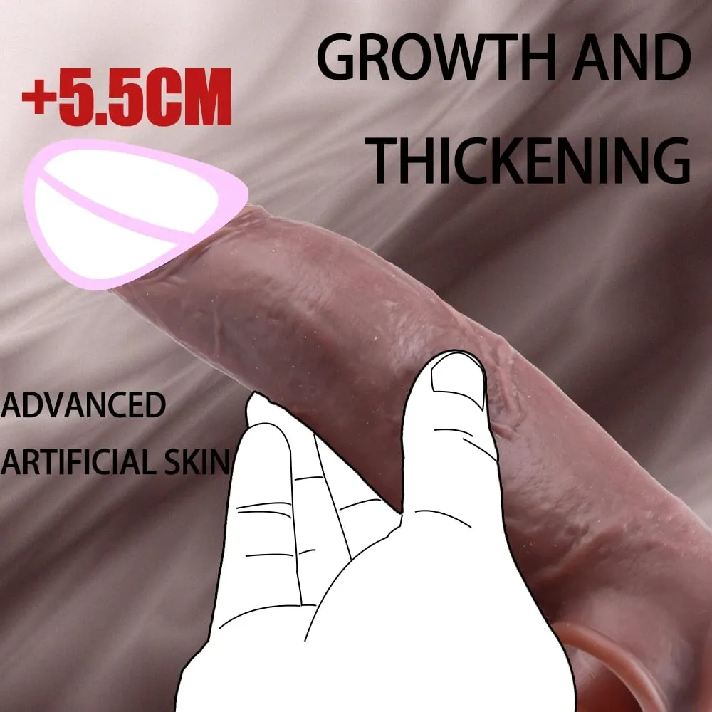 Sleeve for Erection Penis Training Sexy Adult Man Silicone Penis Sleeve Cock Ring Extender Male Sex Toy Dildo Cock