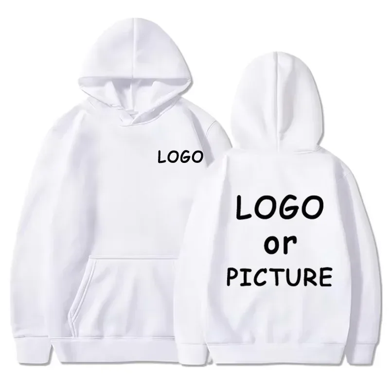 Custom logo printed men's women's casual hoodies long sleeve hoodies autumn and winter personalized street style sweatshirts.