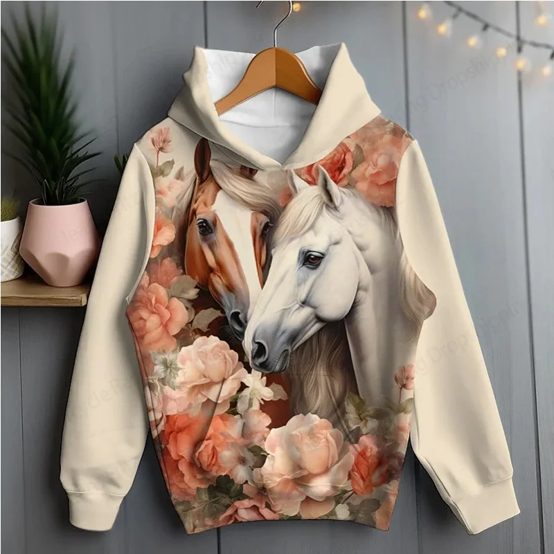 Dier Sweatshirt Grappige Kip Eekhoorn Paard Konijn 3d Print Hoodie Mannen Vrouwen Mode Oversize Hoodies Vrouwen Zweet Straat Jas