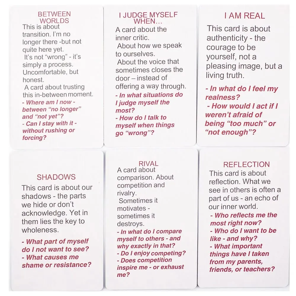 SHE IS Mindfulness Self-Care Cards Inner Dialogue Self-Reflection Tool for Becoming & Belonging Interactive Board Playing Game — image 5