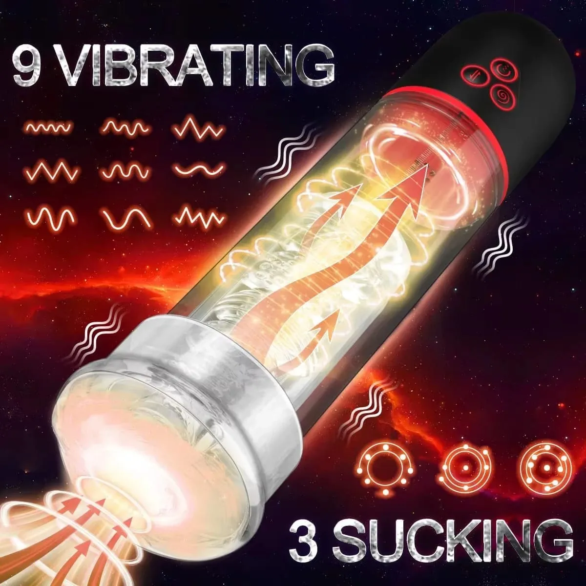 Male Masturbator Penis Pump Male Sex Toys for Men Vacuum Pump Sucking Adult Toys Mens Sex Toys Pocket Pussy Pumps & Enlargers