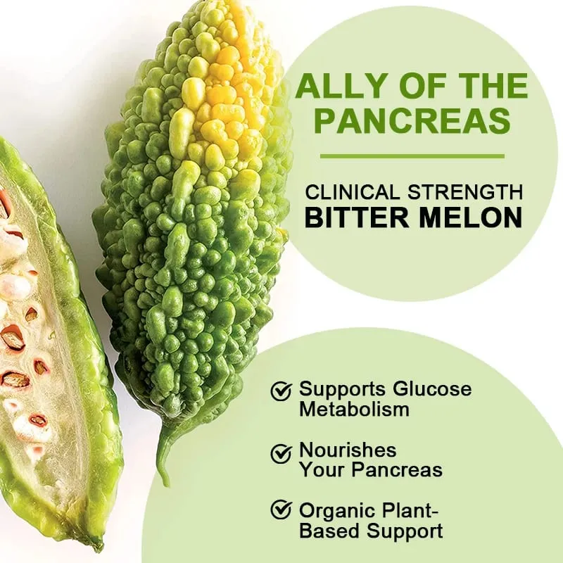 Alxfresh Extra Strength Bitter Melon 2500 mg 16:1 Supplement Standardized and Concentrated 100% Vegetarian Gluten Free Non-GMO