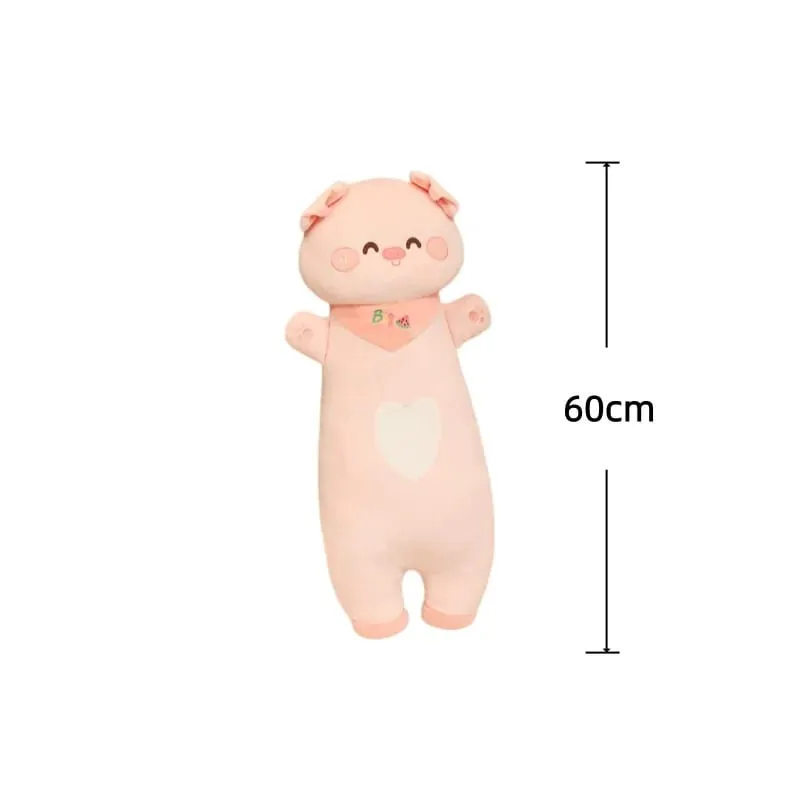 Aninimal Plush Pillow 60/80cm Rabbit Pig Bear Stuffed Cushion Kawaii Home Decor Toys Accompany Sleep Toy Birthday Surprise Gift