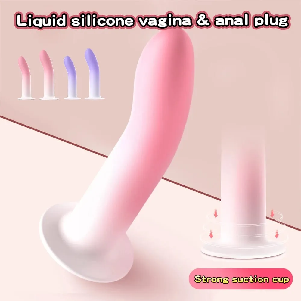 Flexible Liquid Silicone Dildo For Begginner G Spot Personal Massage Tool Suction Cup Anal plug Prosate Massager Female Sex Toy