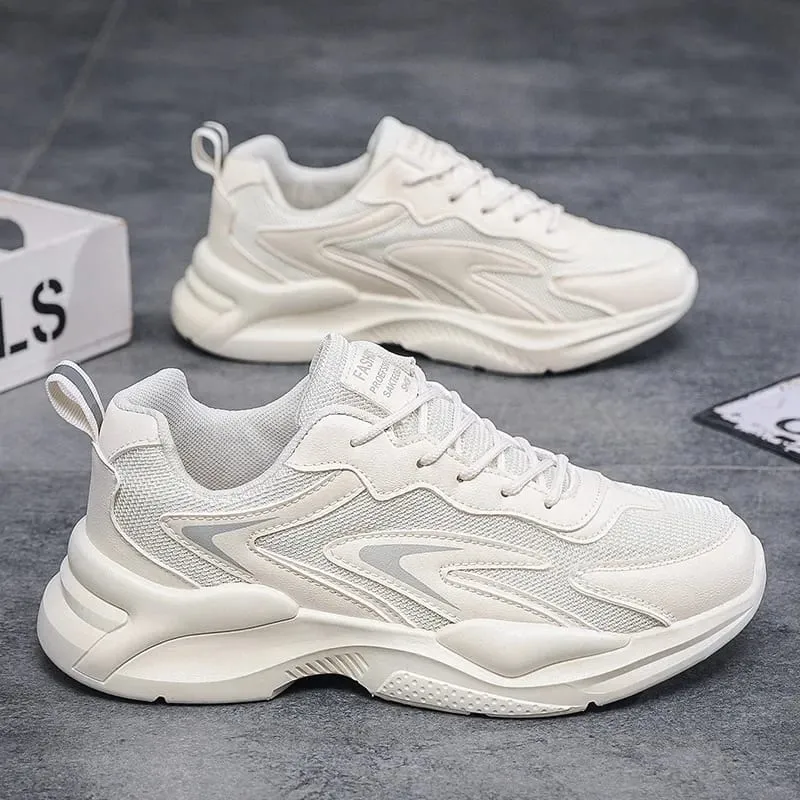 Men's Chunky Dad Shoes 2025 Summer Hot Sale Breathable Casual Shoes for Men with Thick Soles for Students Casual Sneakers