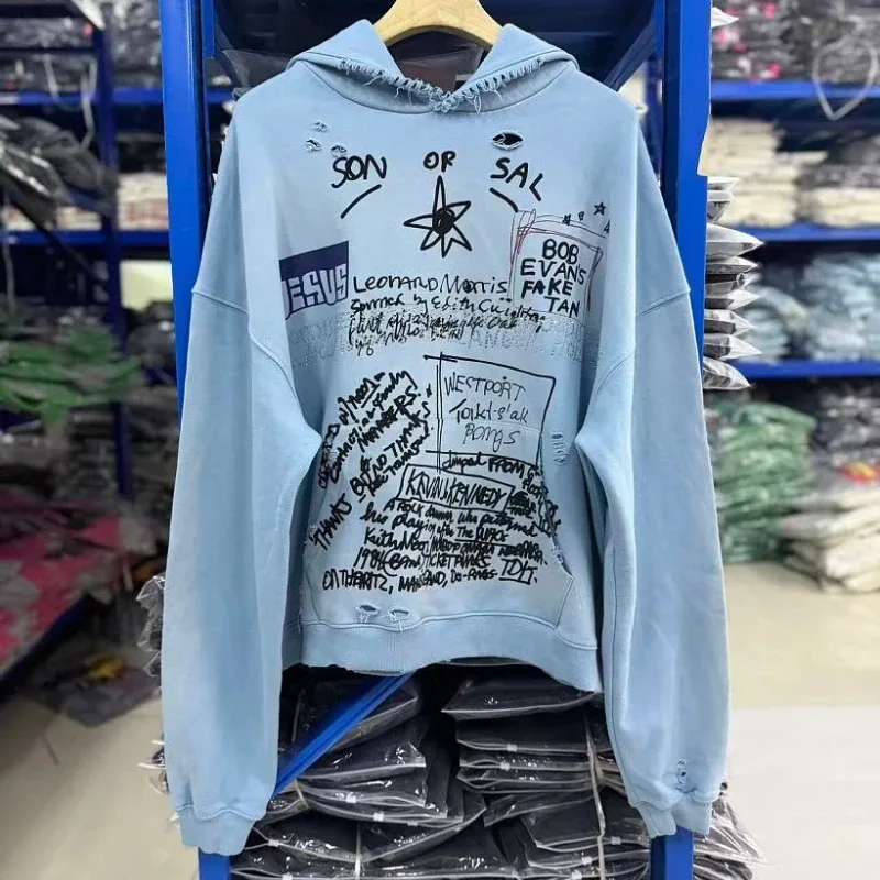 Loose Street Casual Paly Cotton Oversize Hoodies Men Women Autumn Washing Outdoor Sweatshirt