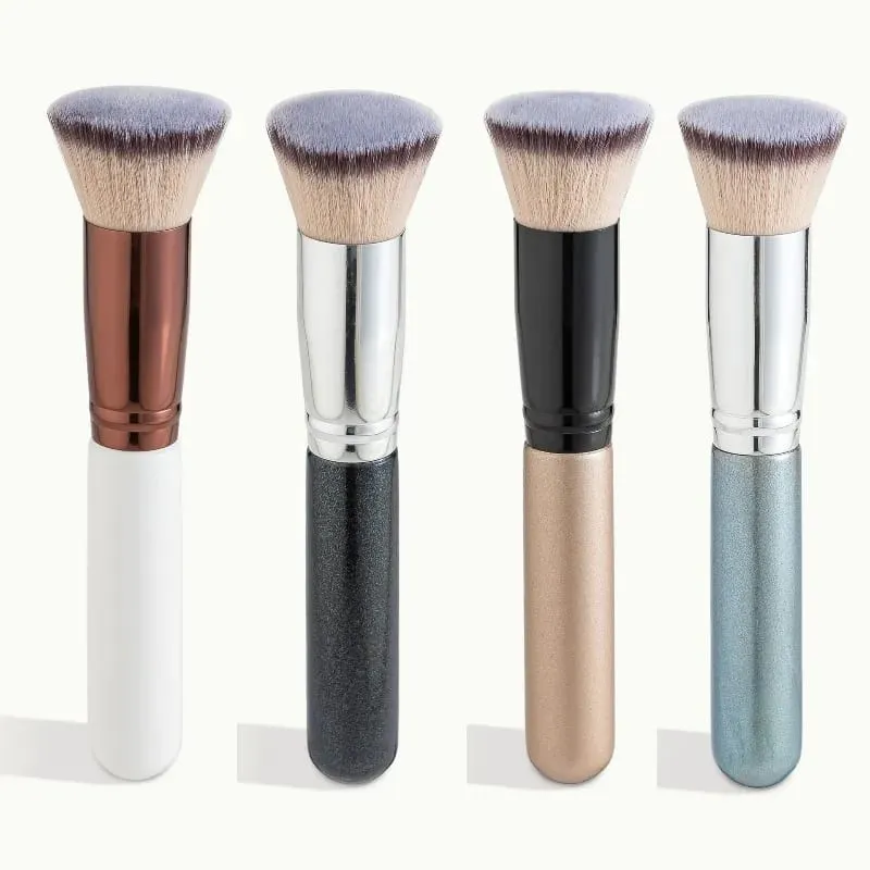 Flat Top Foundation Brush Dense Synthetic Bristles Makeup Brush for Liquid Cream Powder Foundation Blending Flawless Finish — image 1