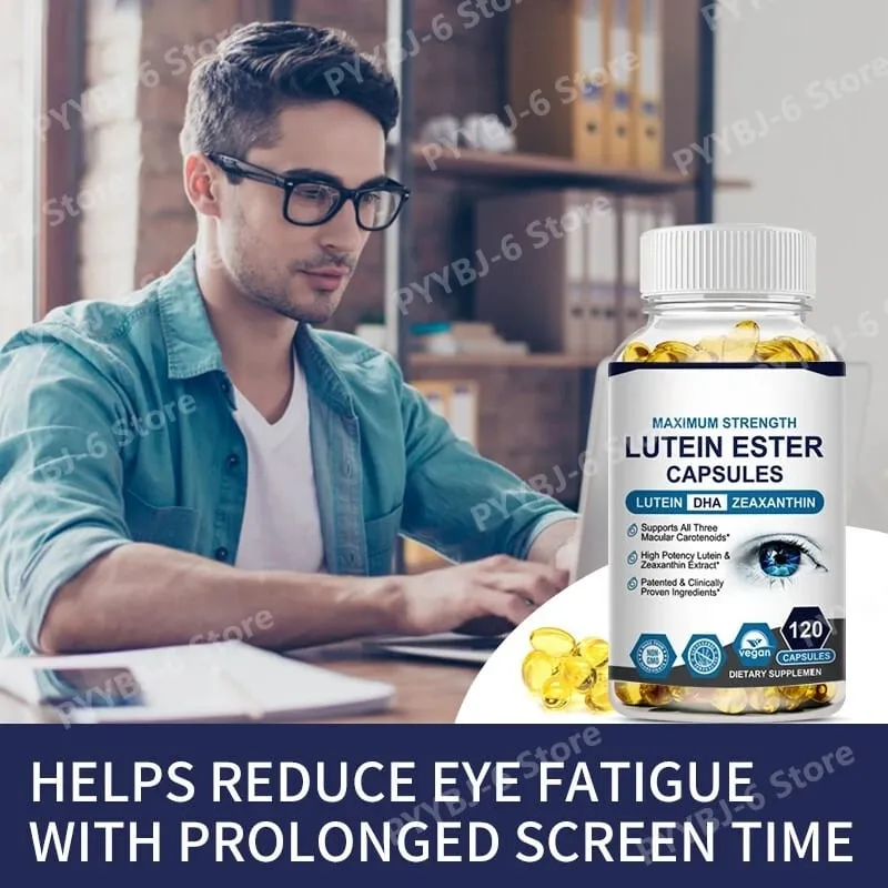 Lutein Ester Capsules Supports Eye Health and Vision Protection Non-GMO Vegan Natural Ingredients Antioxidant Support 120Softgel
