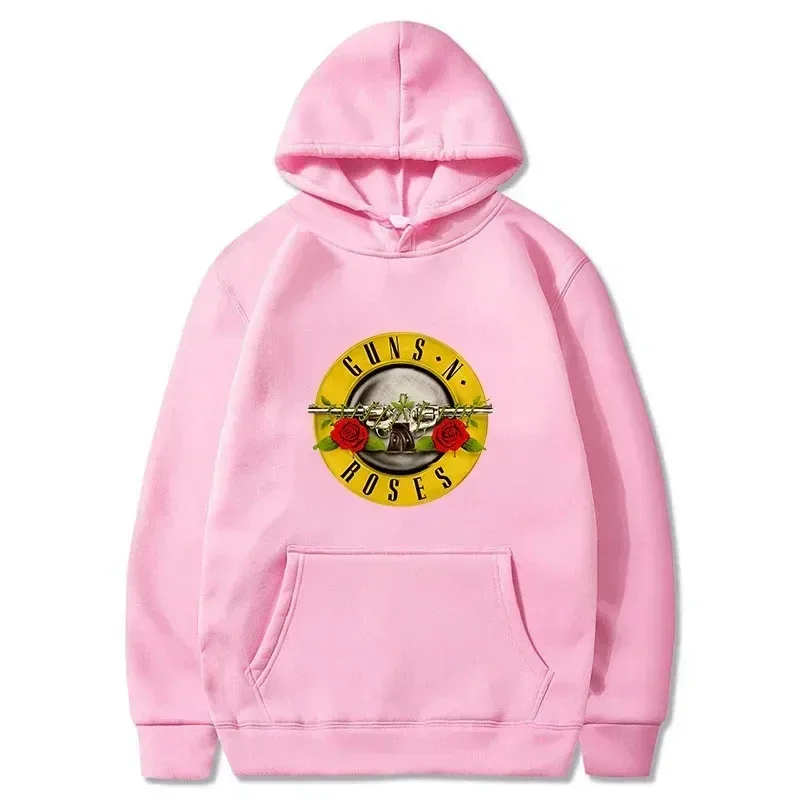 2025 Men Guns N Roses Printed Hoodies Cotton Hard Rock Band Men And Women Pullover Hip Hop Clothing Environmental protection