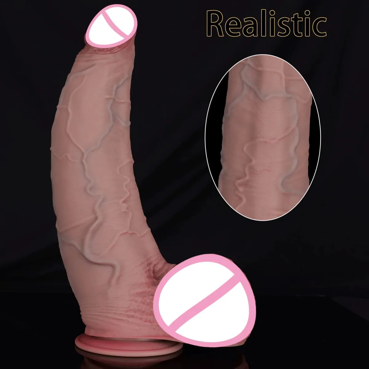 Super Realistic Huge Dildo Thick Soft Silicone Penis Suction Cup Suitable for Vaginal Insertion Adult Sex Toys for Women Men Gay