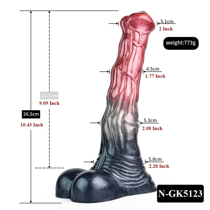 Silicone Horse Dildo Long Penis Anal Plug Huge Knot G-spot Vaginal Stimulator with Suction Cup Adult Sex toy for Women Men