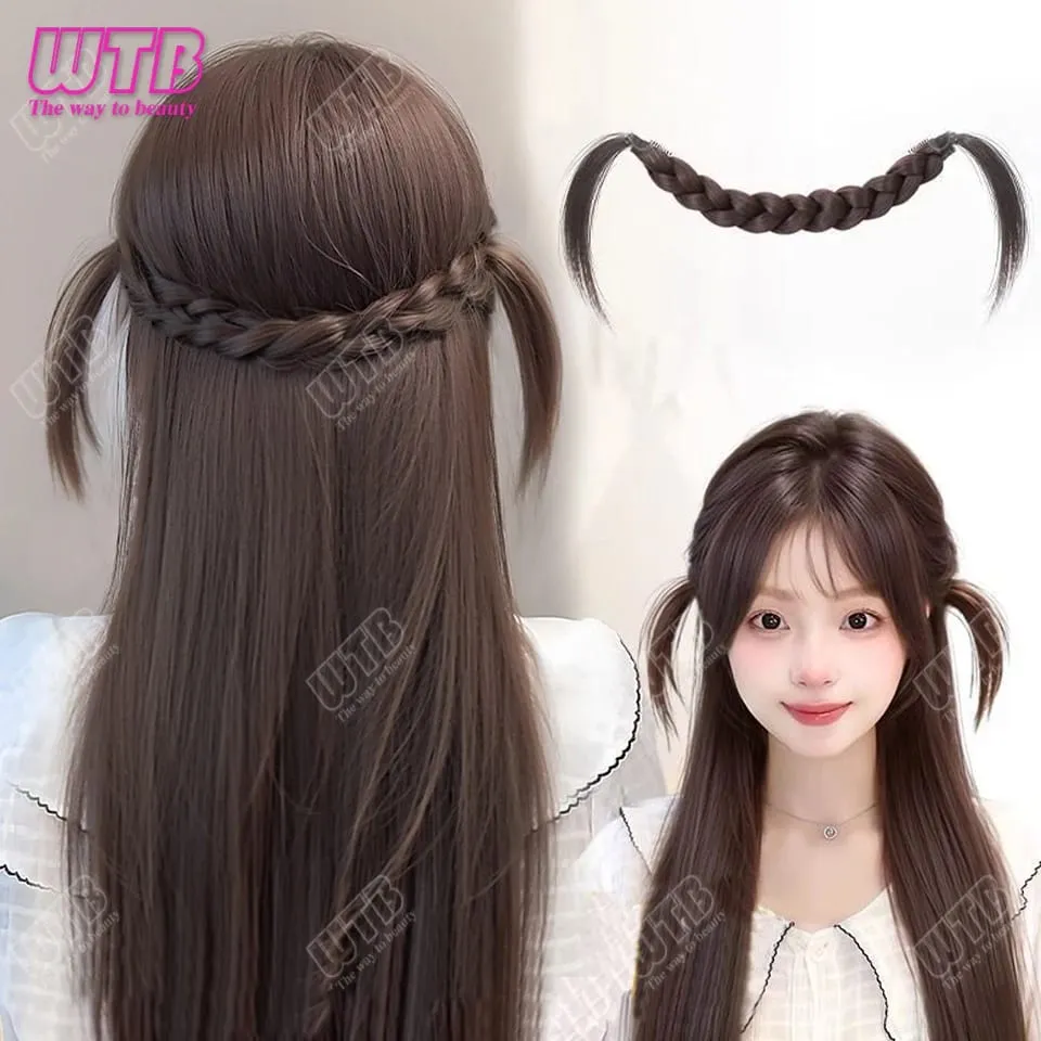 Synthetic Hair Accessories Wig Hair Accessories Cute Headdress Natural Fluffy Braided Modeling Dress up Fake Braids Wig