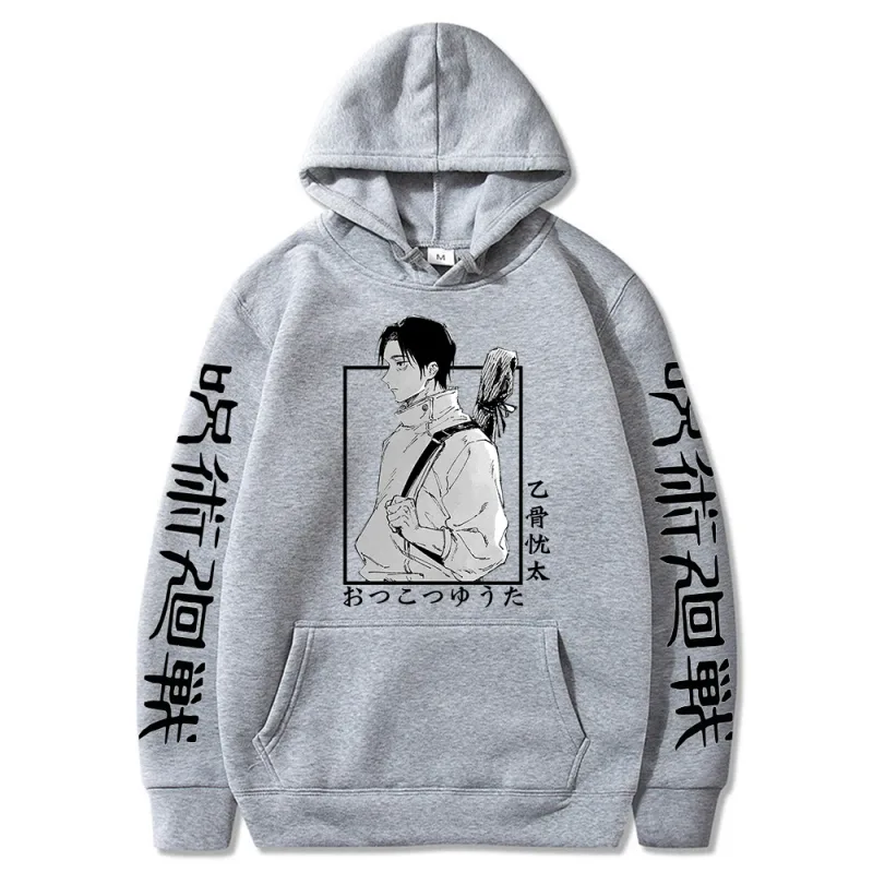 Okkotsu Yuta Graphic Hoodies Anime Jujutsu Kaisen Vintage Oversized Hooded Hip Hop Long Sleeves Cotton Hoodie Men Women Clothes