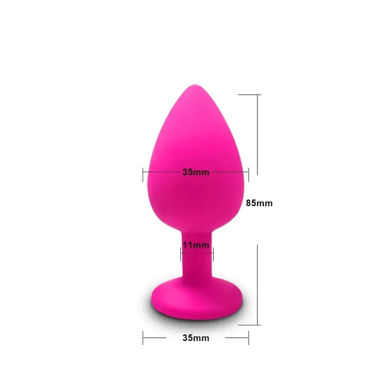 3 Sizes Soft Silicone Anal Plug Mini Butt Plug Erotic Sex Toys for Men Women Gay Couples Adult Anal Prostate Stimulator Dildo