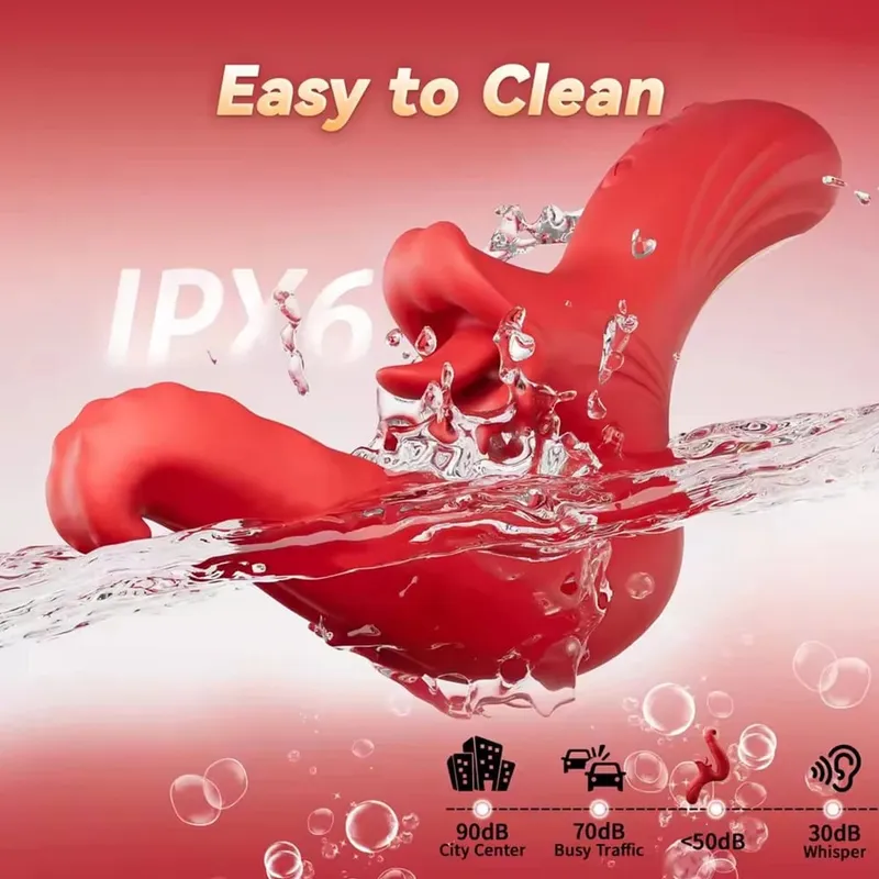 Powerful Tongue Vibrator for Women 10 Swing & 10 Licking Dildo Vibrators G Spot Clitoral Stimulator Female Masturbator Sex Toys