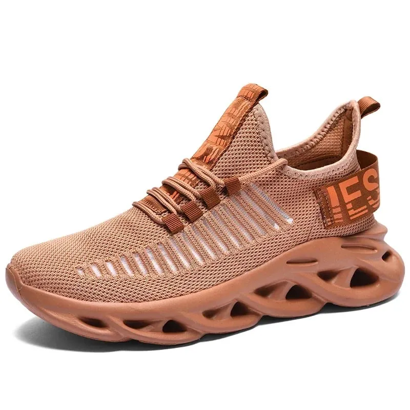 Mens Athletic Sneakers Magaan na Breathable Gym Shoes Non Slip Walking Shoes Kumportableng Sports Shoes Para sa Men Training — image 8