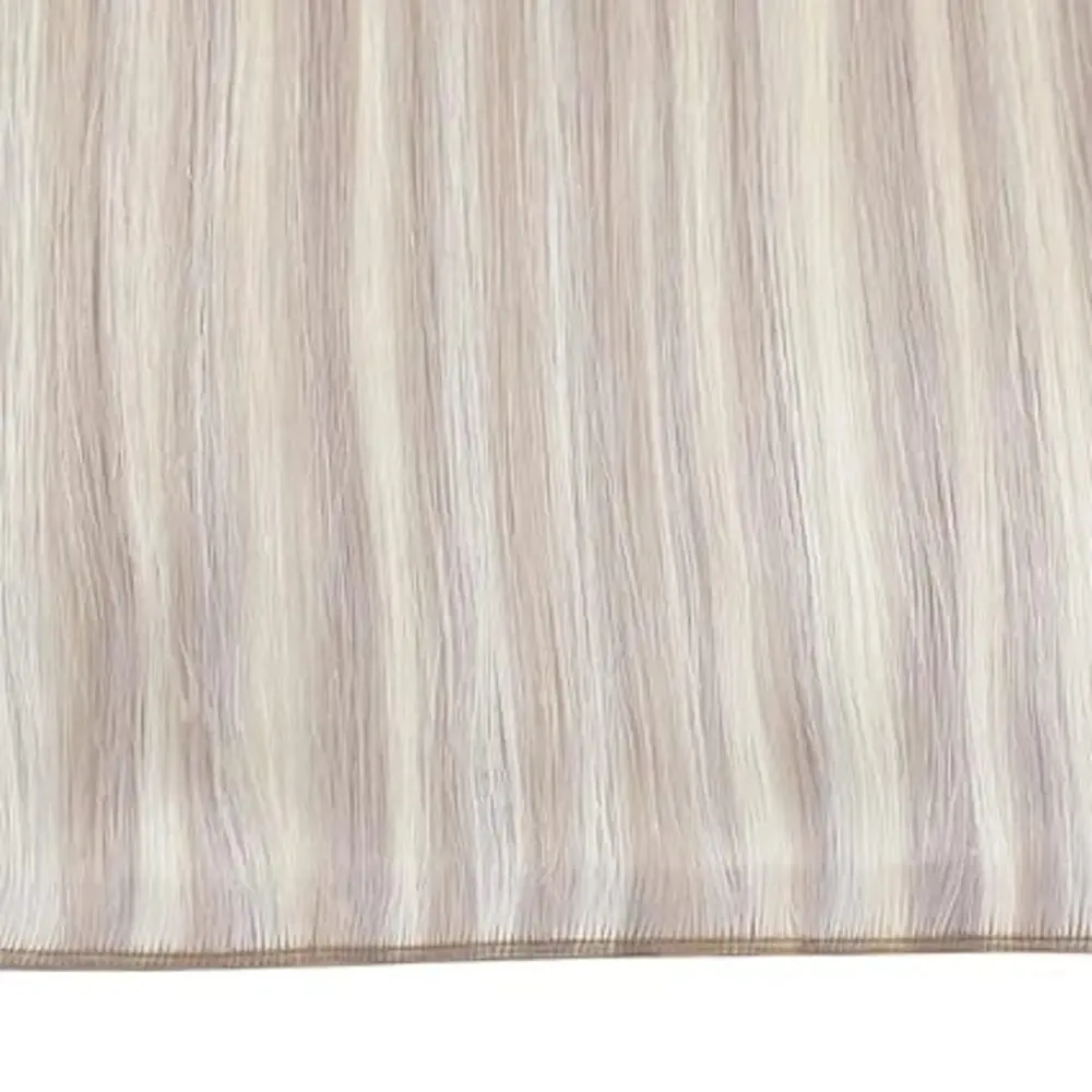 Full Shine Invisible Tape In Weft Hair Extensions Human Hair 4PCS Hand Tied Weft Double Sided Genius Tape Ins