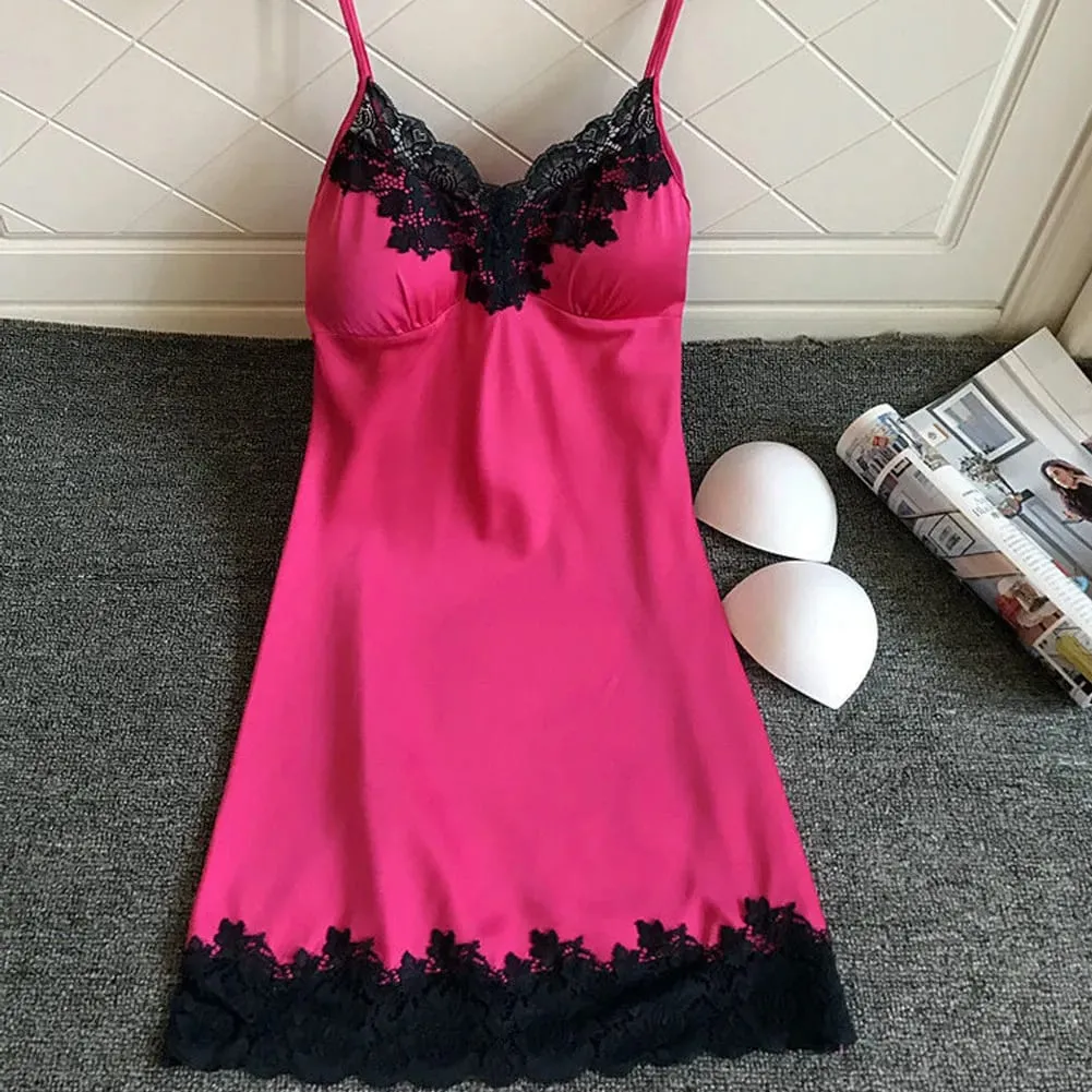 Bridal Underwear For Bride Satin Lingerie Pads Sexy With Nightdress Ladies Chest Nightwear Women LenceríAs Atrevidos Mujer