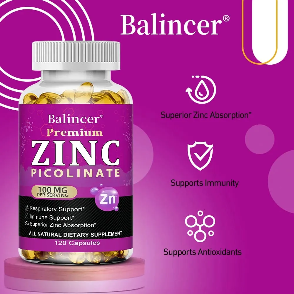 Picolinato de zinc 100 mg: la absorción superior de zinc aumenta el apoyo inmunológico, el sueño y la energía respaldan la salud respiratoria