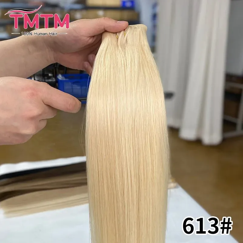 Invisible PU Weft Clip In Extension Human Hair 7Pcs 110g/set Clip Ins Human Hair Extensions 14-24Inch Silk Straight Clip On Hair