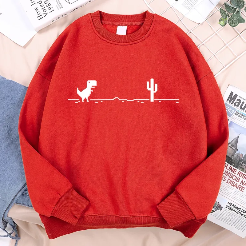 Rede mau funcionamento pequeno dinossauro moletom masculino feminino casual com capuz hip hop confortável streetwear solto roupas quentes hoodies