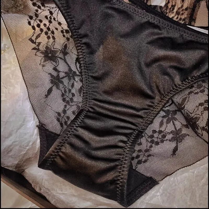Hot Sale Summer French Lace Bra Set Women Wirefree Lift Support Small Bust Gathering Anti-Sagging Slim Soft Daily Intimates