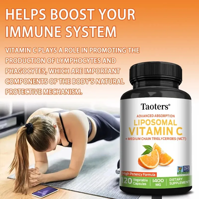 Liposomal Vitamin C 1400mg - Promotes Collagen Production Immune Support Powerful Antioxidant