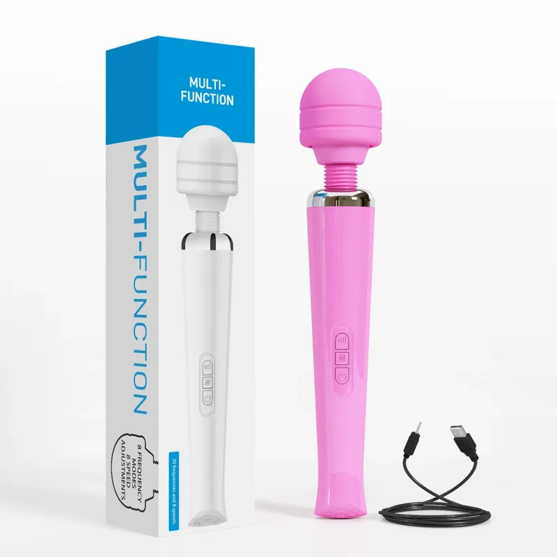 Big AV Body Massager Magic Wand Powerful Vibrator for Women G Spot Clitoris Stimulator USB Charging Adult Sex Toys for Woman