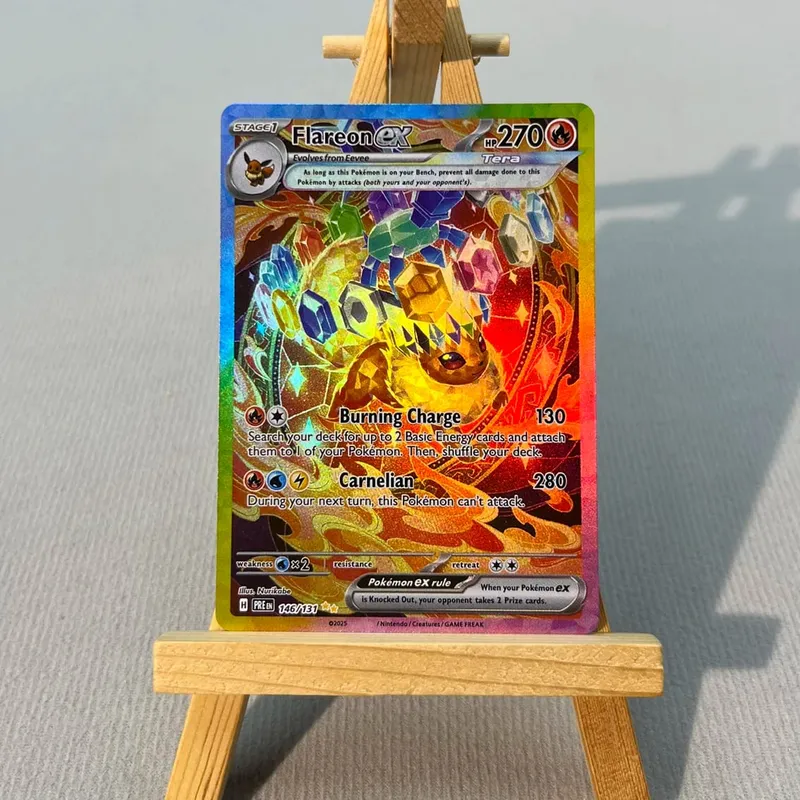 PRE PTCG5-001 Tcg proxy PKM Cards Vaporeon ex Espeon ex Rare Collection Battle Toys Gifts for Hobbies home play